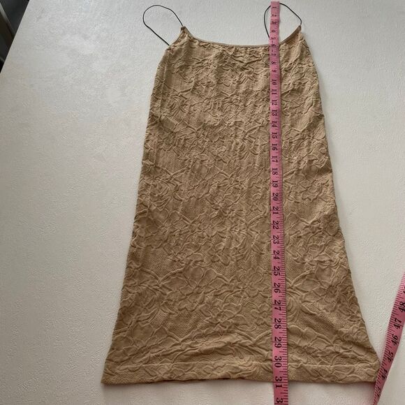 Free People Intimately Seamless Slip Dress | Nude Beige Textured Bodycon Midi M/ - Picture 4 of 5